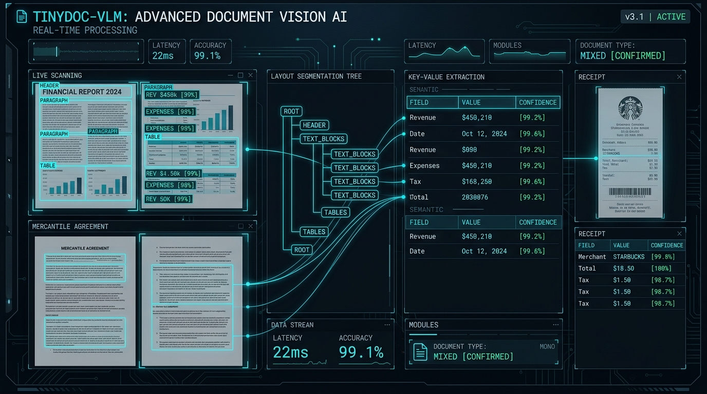 TinyDoc-VLM: CPU-runnable Document Vision Model